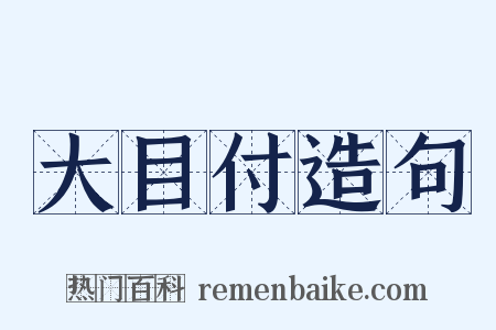 大目付造句是什么意思的图片